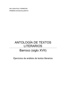 ANTOLOGÍA DE TEXTOS LITERARIOS Barroco (siglo XVII)