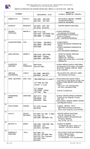 Lista de Doctores Autorizados - Autoridad Marítima de Panamá
