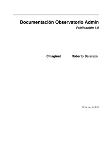Documentación Observatorio Admin