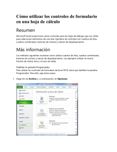 Cómo utilizar los controles de formulario en una hoja de cálculo