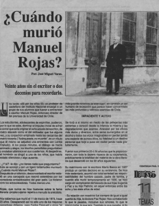 murió Manuel Rojas?