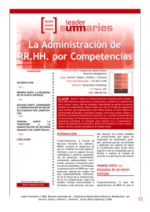 La Administración de RR.HH. por Competencias