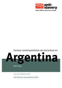 Formas Contemporáneas de Esclavitud en Argentina - Anti