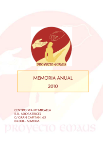 Memoria 2010 - Adoratrices Almería