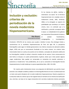 criterios de periodización de la novela modernista hispanoamericana.
