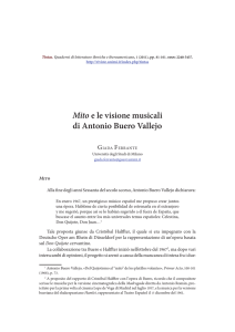 Mito e le visione musicali di Antonio Buero Vallejo