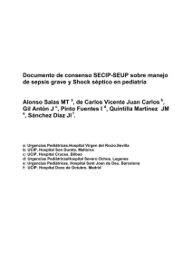 Documento de consenso SECIP-SEUP sobre manejo de sepsis