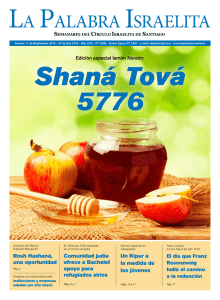Rosh Hashaná, una oportunidad Comunidad judía ofrece a