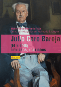 Julio Caro Baroja en la Biblioteca del Museo del Traje