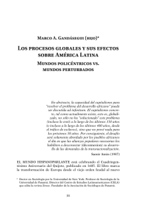Los procesos globales y sus efectos sobre América Latina