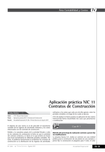 IV Aplicación práctica NIC 11 Contratos de