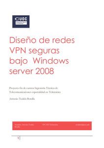 Diseño de redes VPN seguras bajo Windows Server 2008