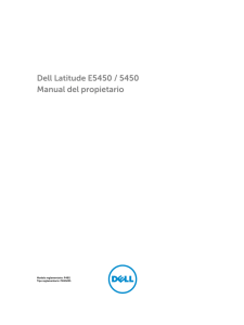 Dell Latitude E5450 / 5450 Manual del propietario