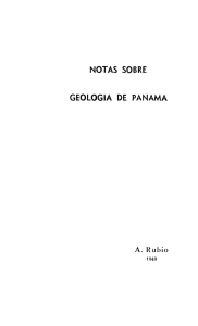 NOTAS SOBRE GEOLOGÍA DE PANAMA A . Rubio