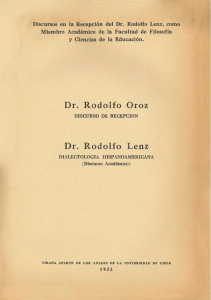 Dr. Rodolfo Oroz Dr. Rodolfo Lenz