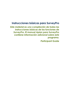 Instrucciones básicas para SurveyPro