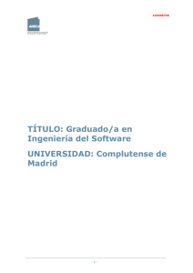 Grado Ingeniería de Software - Universidad Complutense de Madrid