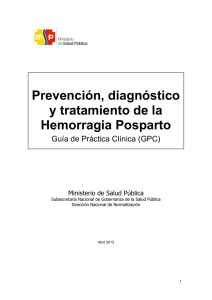Prevención, diagnóstico y tratamiento de la Hemorragia Posparto
