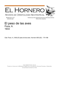 Fiora, A.. "El peso de las aves" - Biblioteca Digital de la Facultad de