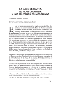 la base de manta, el plan colombia y los militares ecuatorianos