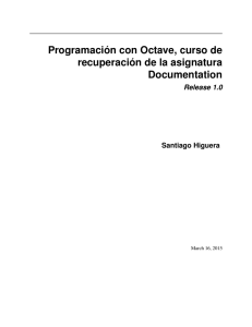 Programación con Octave, curso de recuperación