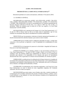 AG/RES. 1929 (XXXIII-O/03) PROMOCIÓN DE LA CORTE PENAL