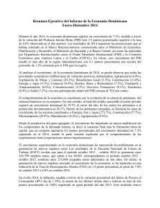 Resumen Ejecutivo del Informe de la Economía Dominicana Enero