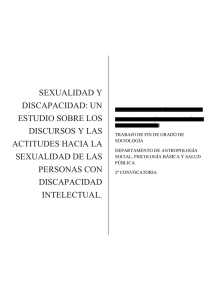 SEXUALIDAD Y DISCAPACIDAD: UN ESTUDIO SOBRE LOS