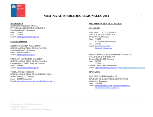 nomina autoridades regionales 2014