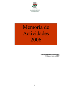 Memoria de actividades 2006