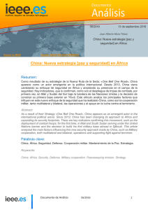 China: Nueva estrategia [paz y seguridad] en África