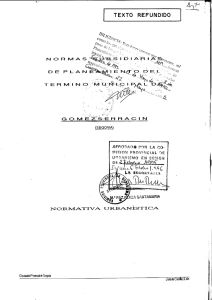 Normas Subsidiarias de Planeamiento del Término Municipal