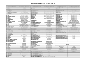 Lista de Canales de TV y Radio