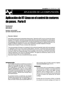 Aplicación de RT-Linux en el control de motores de pasos. Parte II