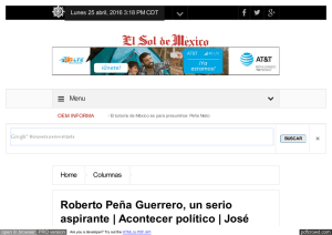 El Sol de México - Instituto de Investigaciones Sociales