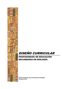 diseño curricular biologia 2010 - Dirección General de Educación