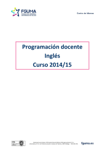 programación docente inglés 2014-15