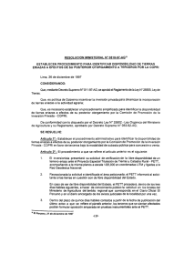 resolucion ministerial n" 0518-97-ag23 establecen