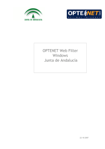 OPTENET Web Filter Windows Junta de Andalucía
