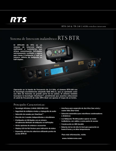 Sistema de Intercom inalámbrico RTS BTR