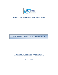 Manual de Procedimientos - Ministerio de Comercio e Industrias