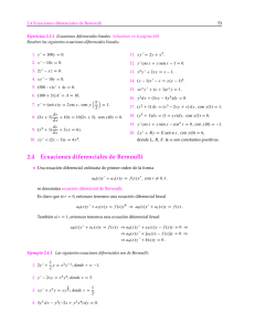 Ecuación diferencial de Bernoulli