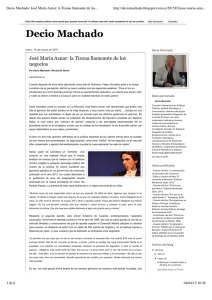 José María Aznar: la Tizona llameante de los negocios
