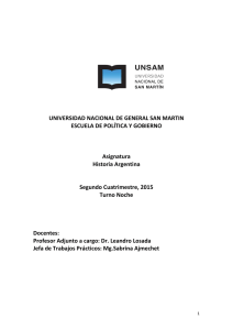 Programa 2015 - Losada - Universidad Nacional de San Martín