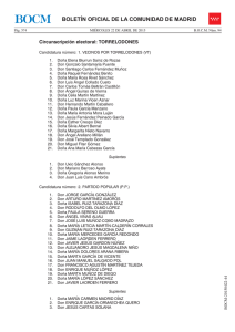 BOCM Lista electoral - Vecinos por Torrelodones