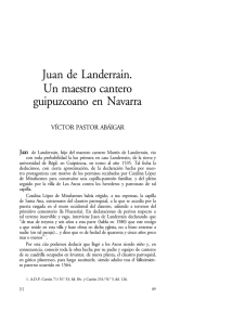 Juan de Landerrain. Un maestro cantero guipuzcoano en Navarra.