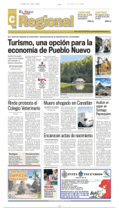 Turismo, una opción para la economía de Pueblo Nuevo