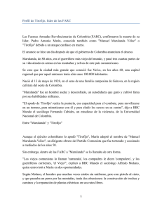 Perfil de Tirofijo, líder de las FARC Las Fuerzas Armadas