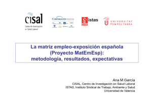 La matriz empleo-exposición española (Proyecto MatEmEsp