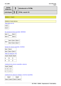 Unitat didàctica 3 Introducció a l`HTML pràctiques 3 2 HTML